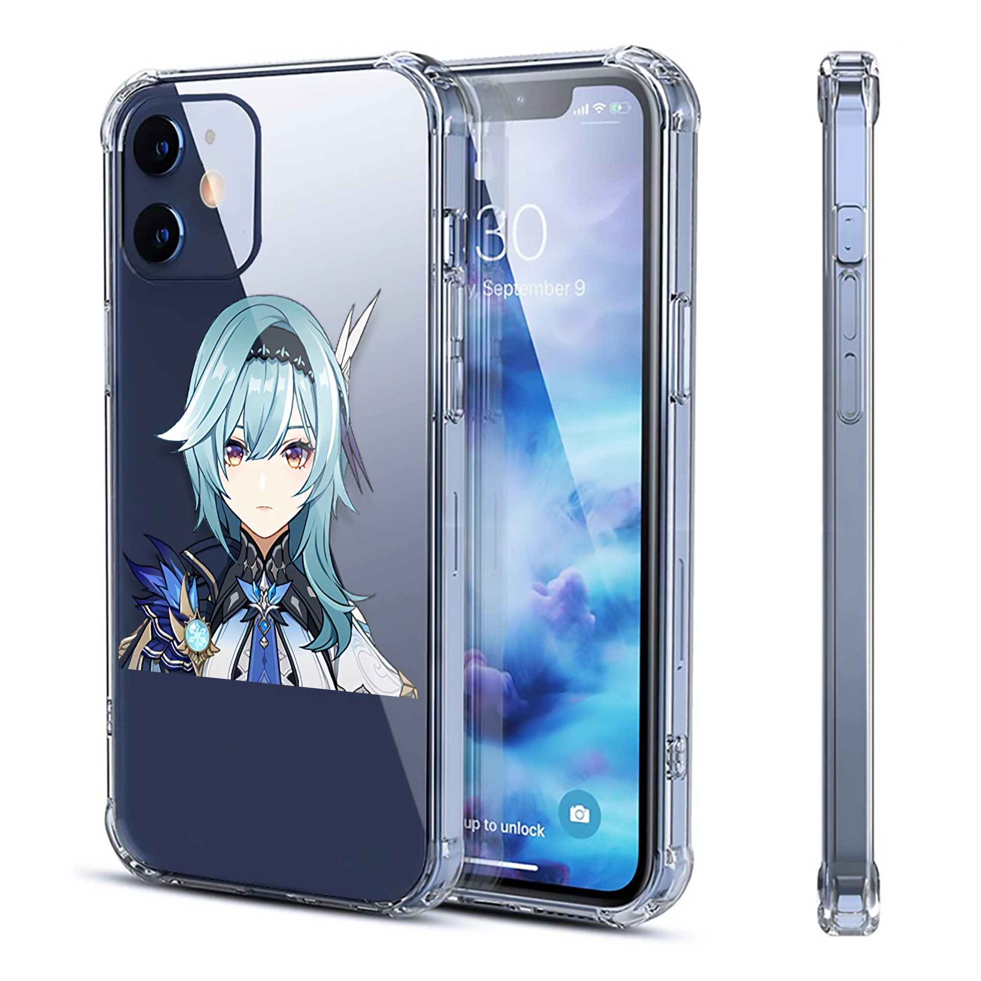 げんし神 优菈 ゆうら genshin Yūra 【iPhone 12シリーズ対応】透明スマホケース（クリアソフトケース）